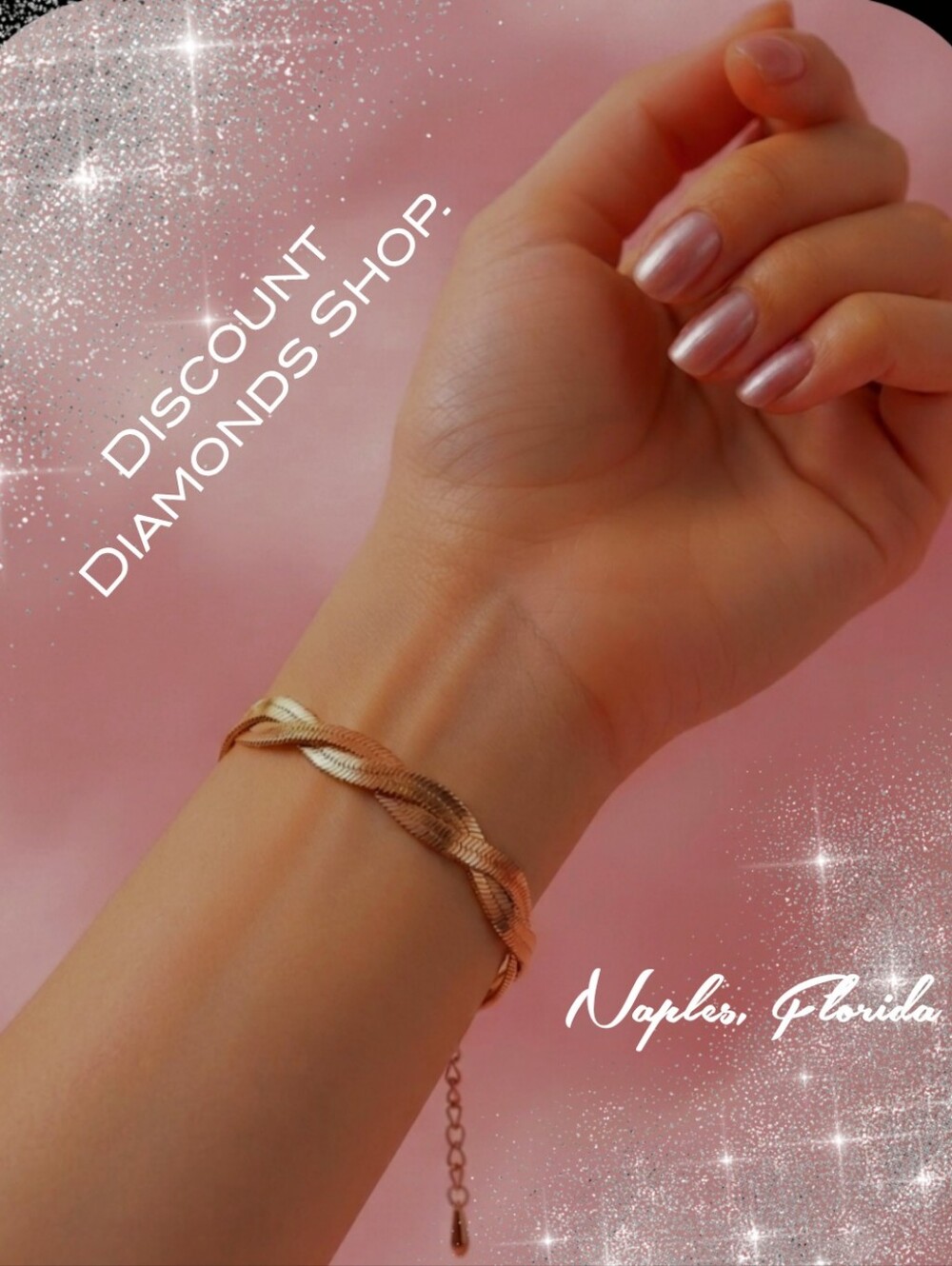 18K  Gold Titanium Double Twist Snake Chain Bracelet - Women's Jewelry